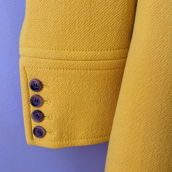 J. Crew Double Cloth Vibrant Yellow Lady Day Wool Coat, Small - Picture 3 of 7